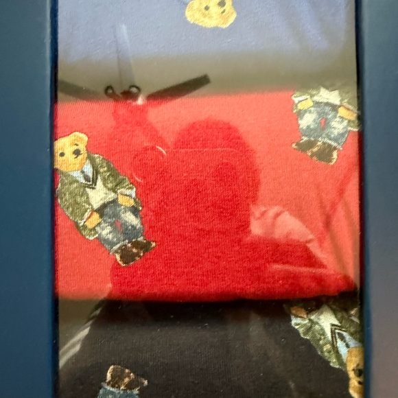 New men’s Sz L Polo Ralph Lauren Boxer Briefs Bear gift box set - Picture 3 of 4